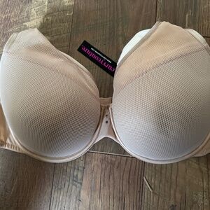 CURVEY COUTURE Bra, NEW, 44D Full coverage, Nude